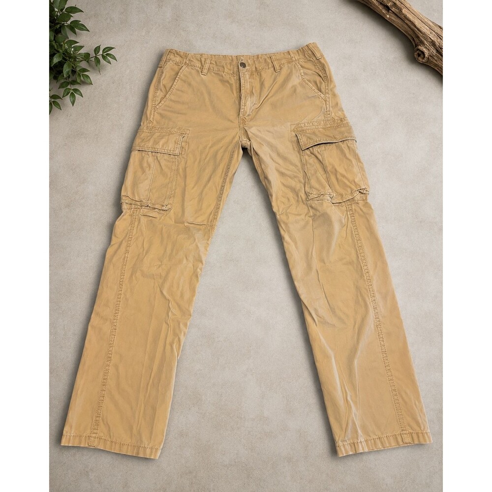 Levi's Cargo Loose Fit Pants Men's 32x32 Tan Khaki 100% Cotton Utility